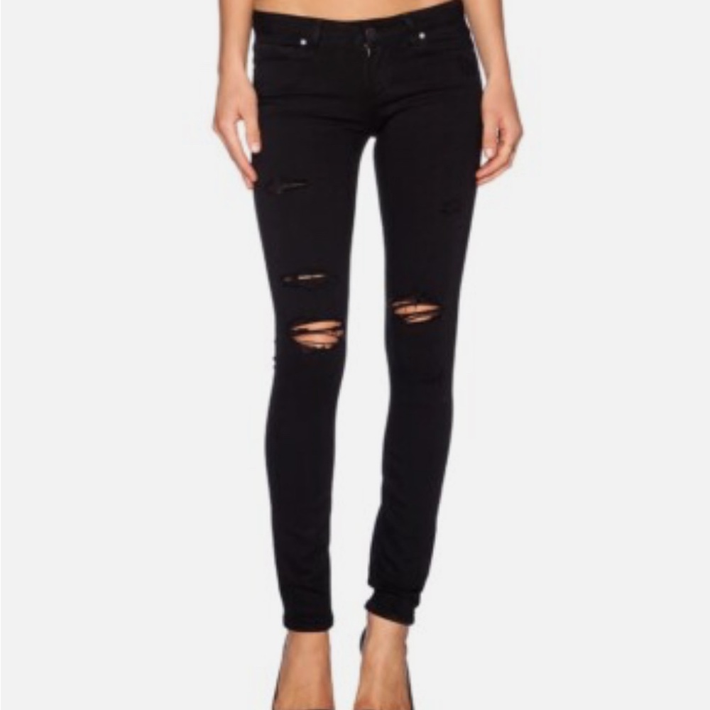 Black Distressed Skinny Jeans